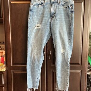 Old Navy Light Blue Distressed Jeans